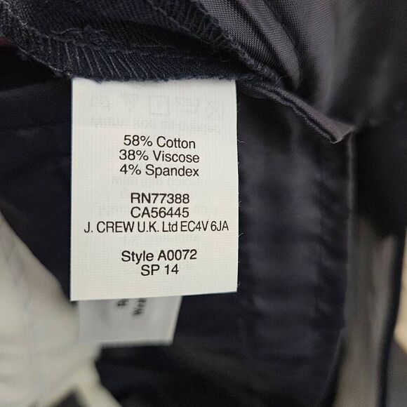 J. CREW CAMPBELL CAPRI PANT IN STRETCH COTTON A0072 Black SZ 4 DRESS PANTS - Picture 5 of 5